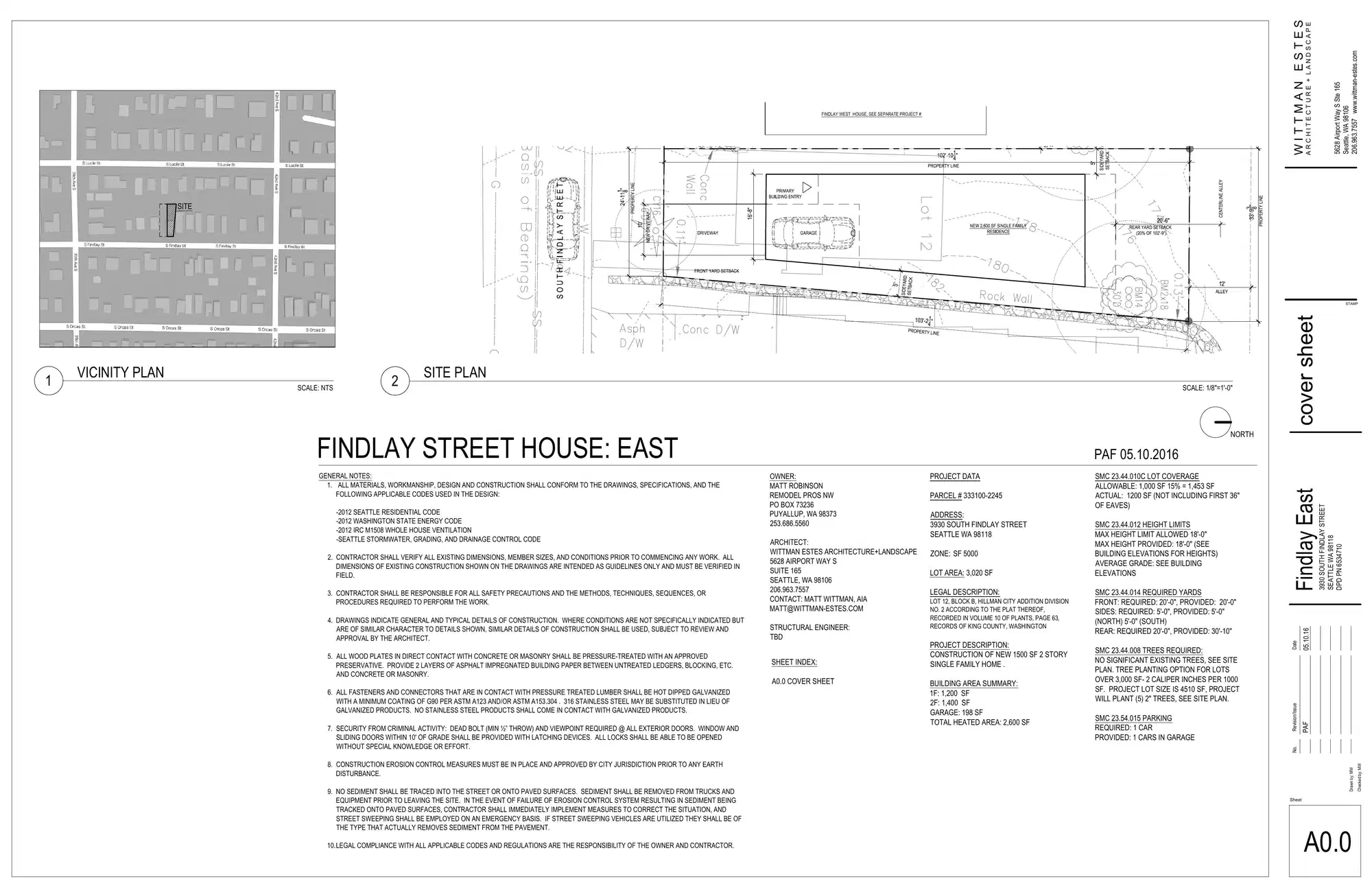 Site plan for 3930 S Findlay St