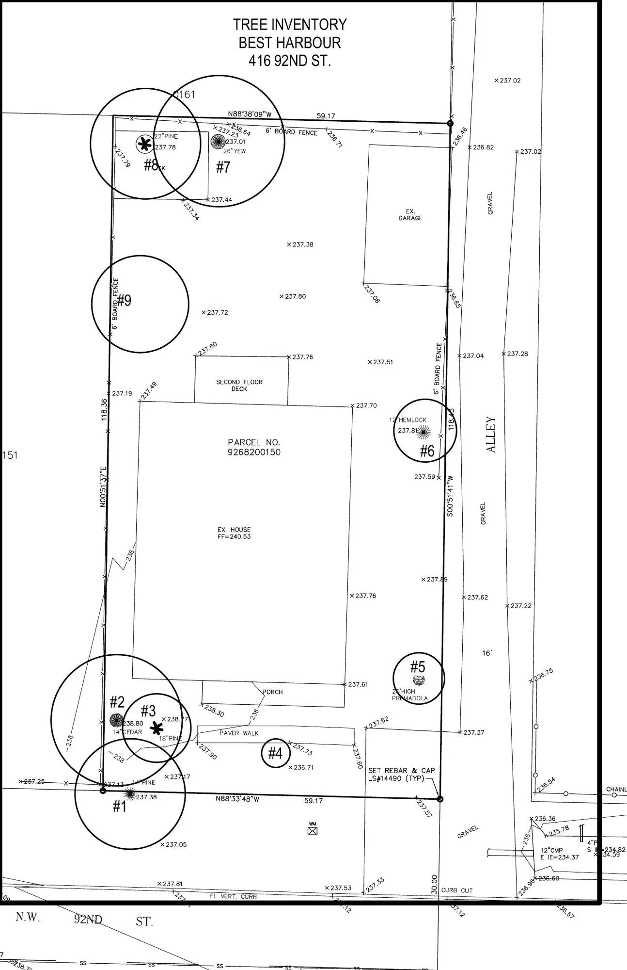 Site plan for 416 NW 92nd St