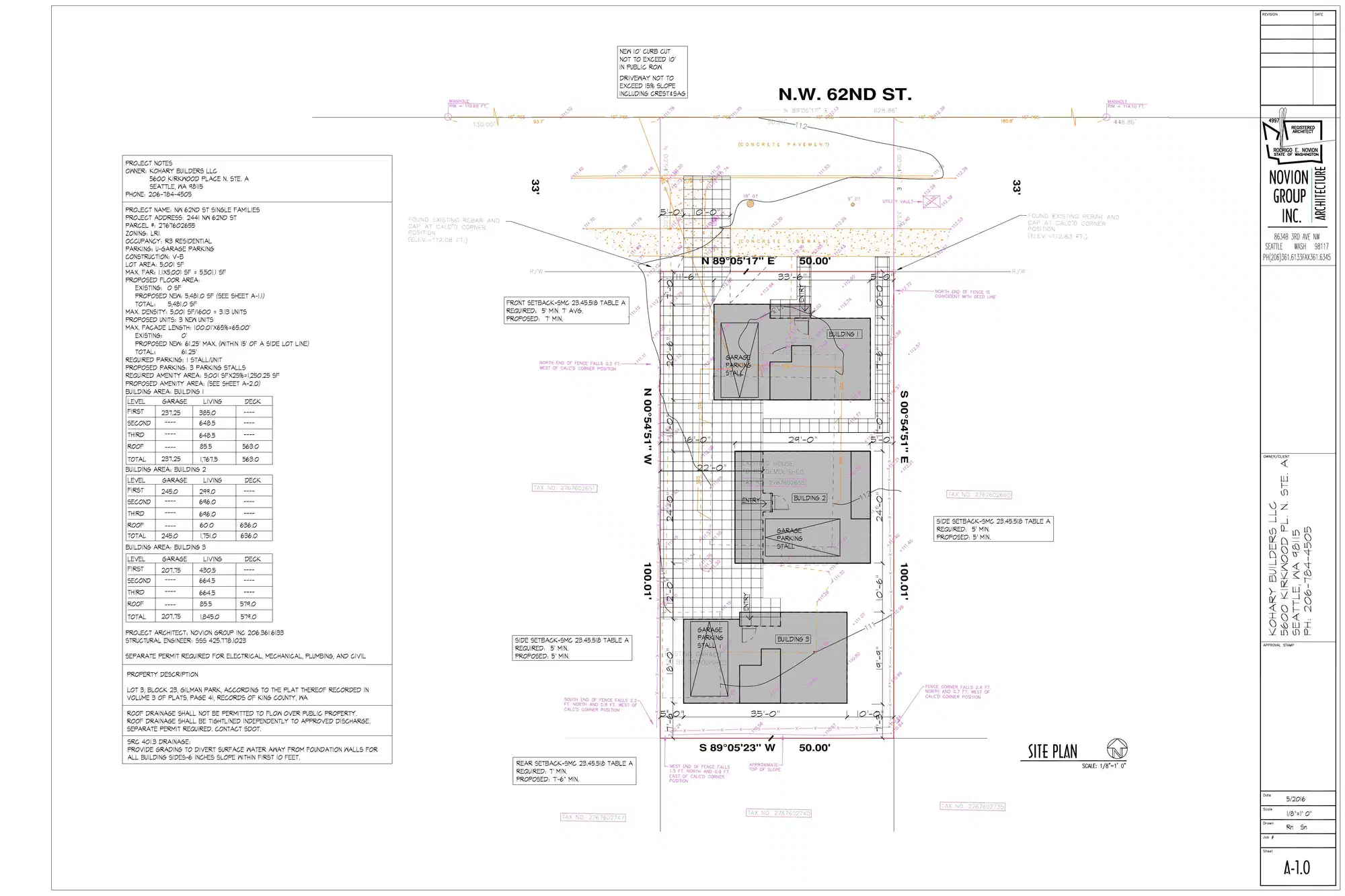Site plan for 2443 NW 62nd St