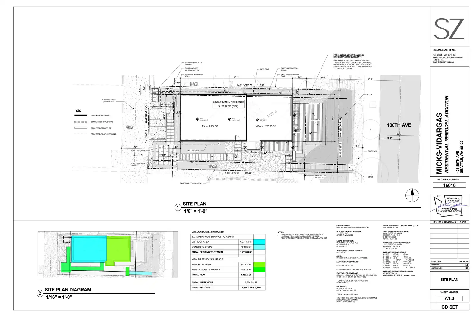 Site plan for 125 30th Ave
