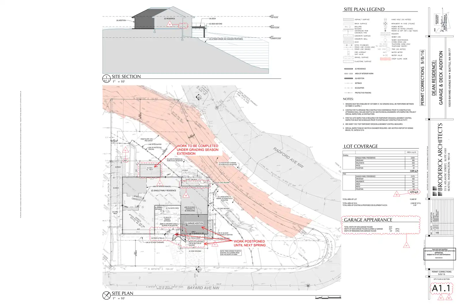 Site plan for 10039 Bayard Ave NW