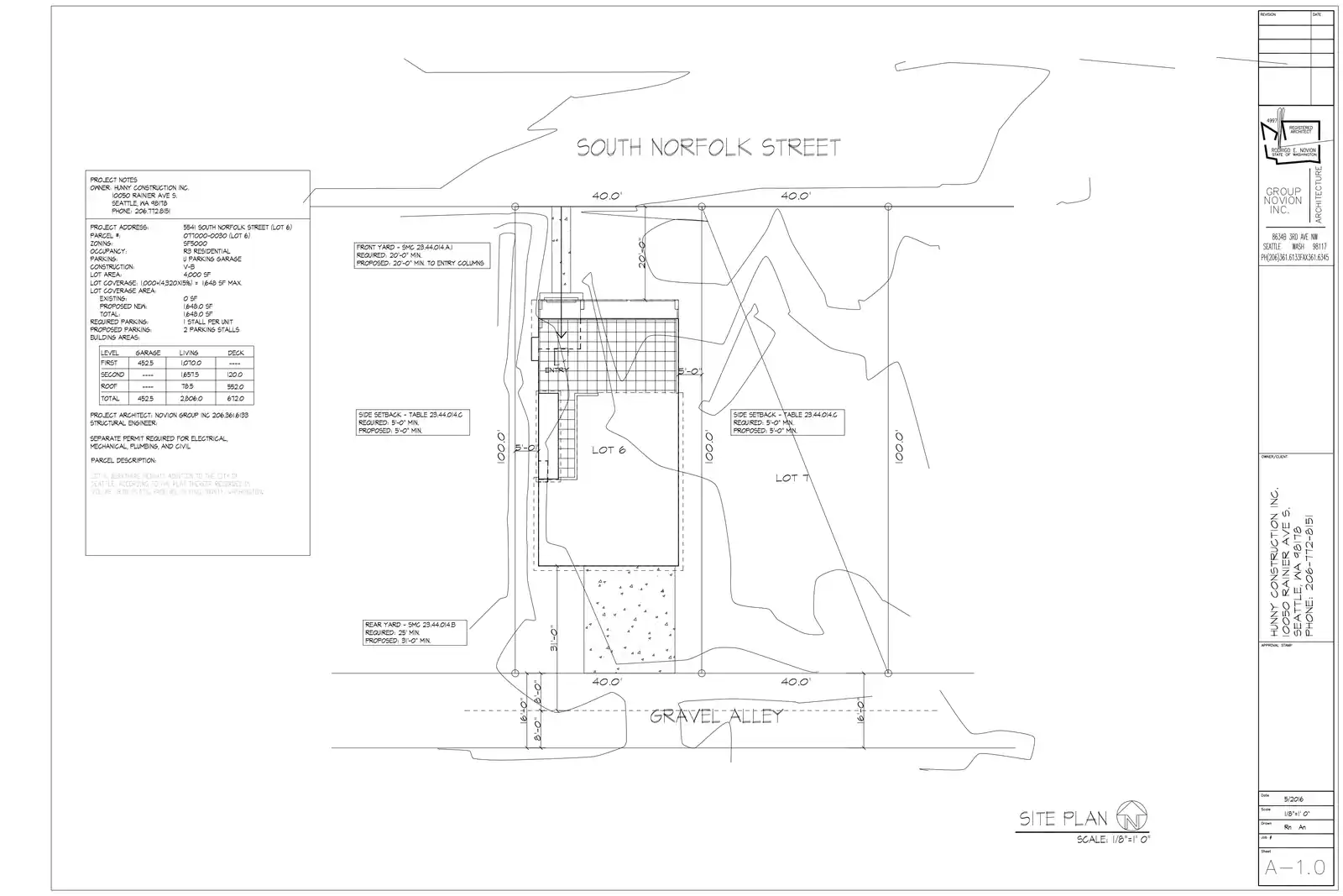 Site plan for 5541 S Norfolk St