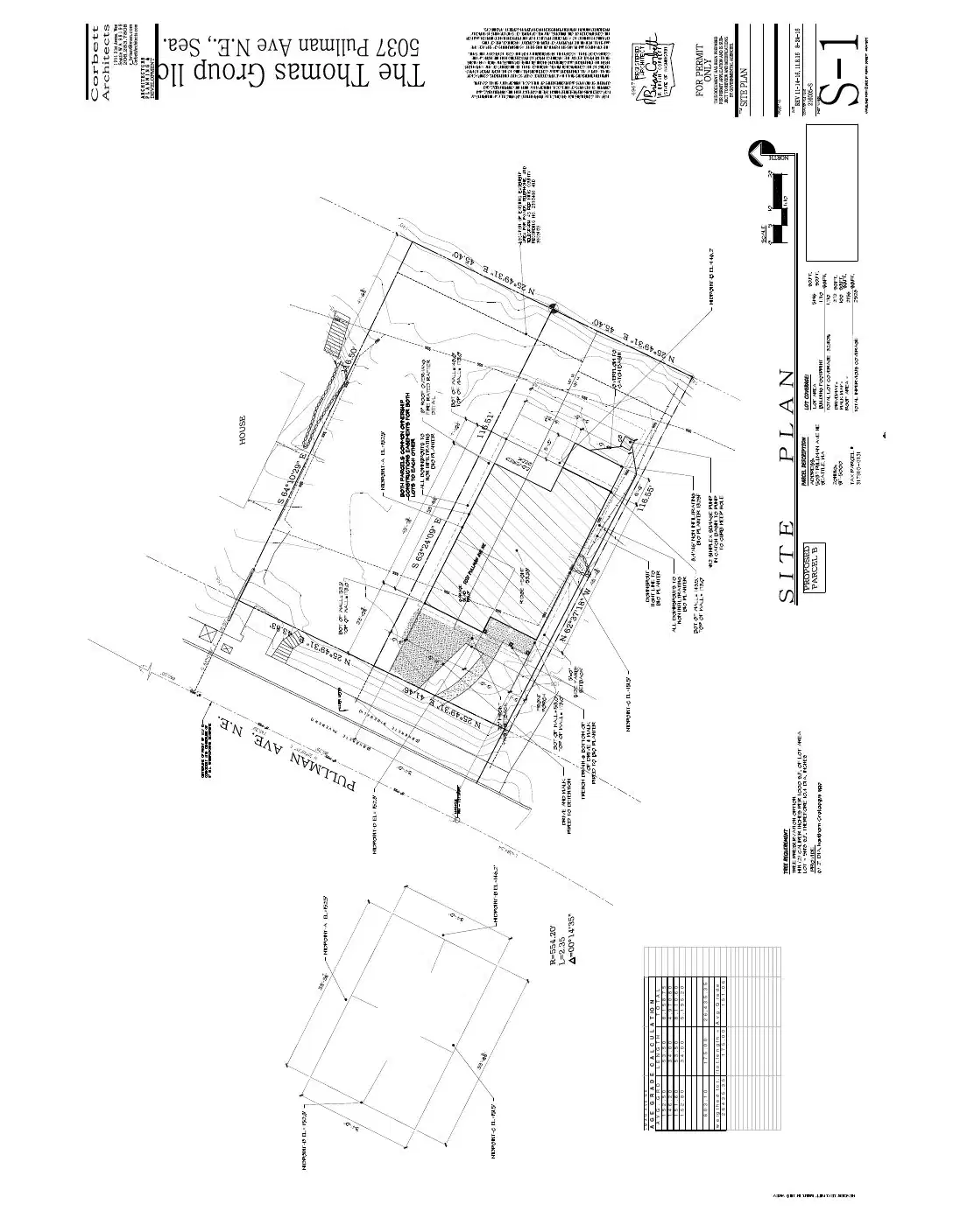 Site plan for 5037 Pullman Ave NE