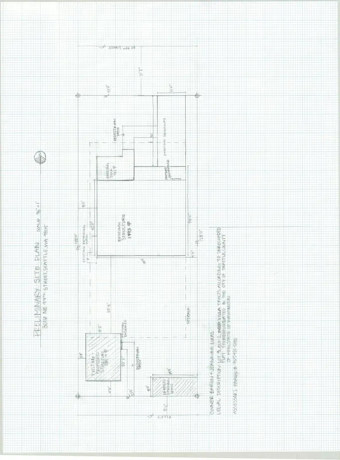 Site plan for 3016 NE 97th St
