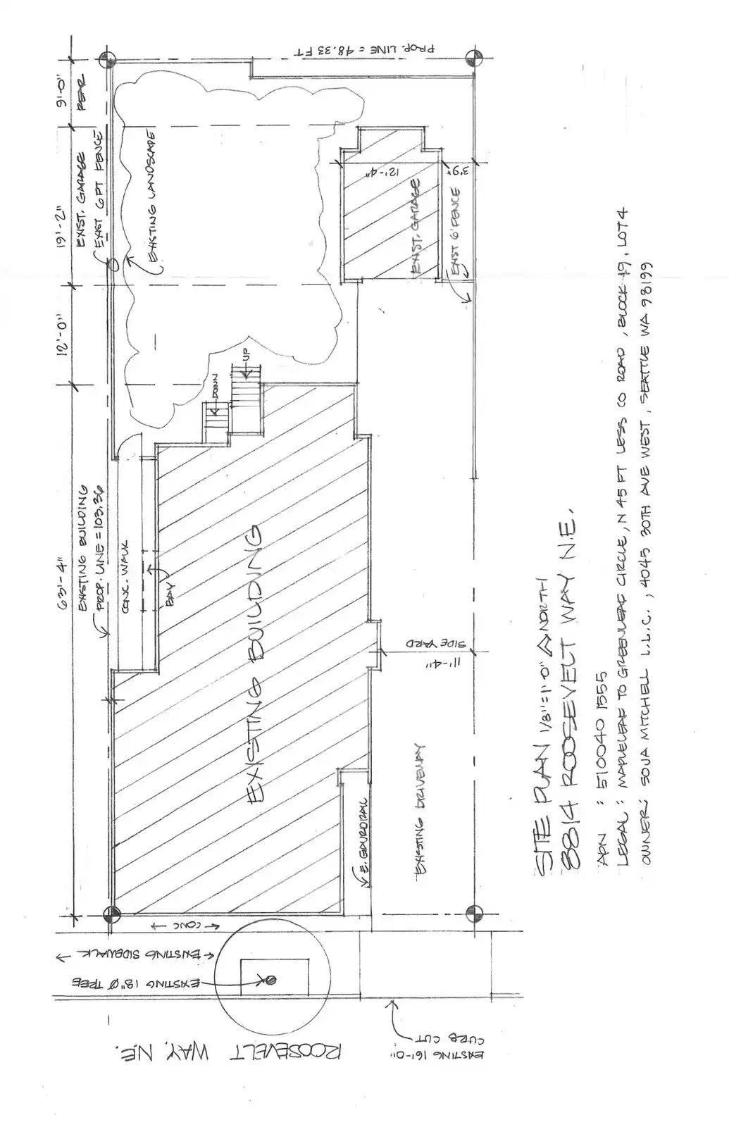 Site plan for 8814 Roosevelt Way NE