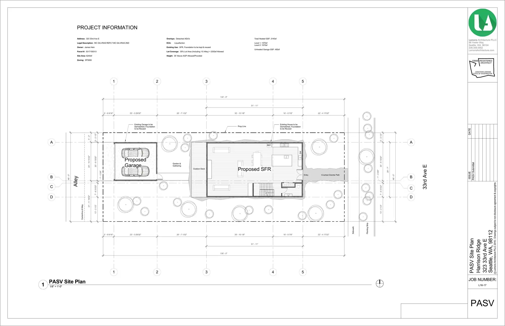 Site plan for 323 33rd Ave E