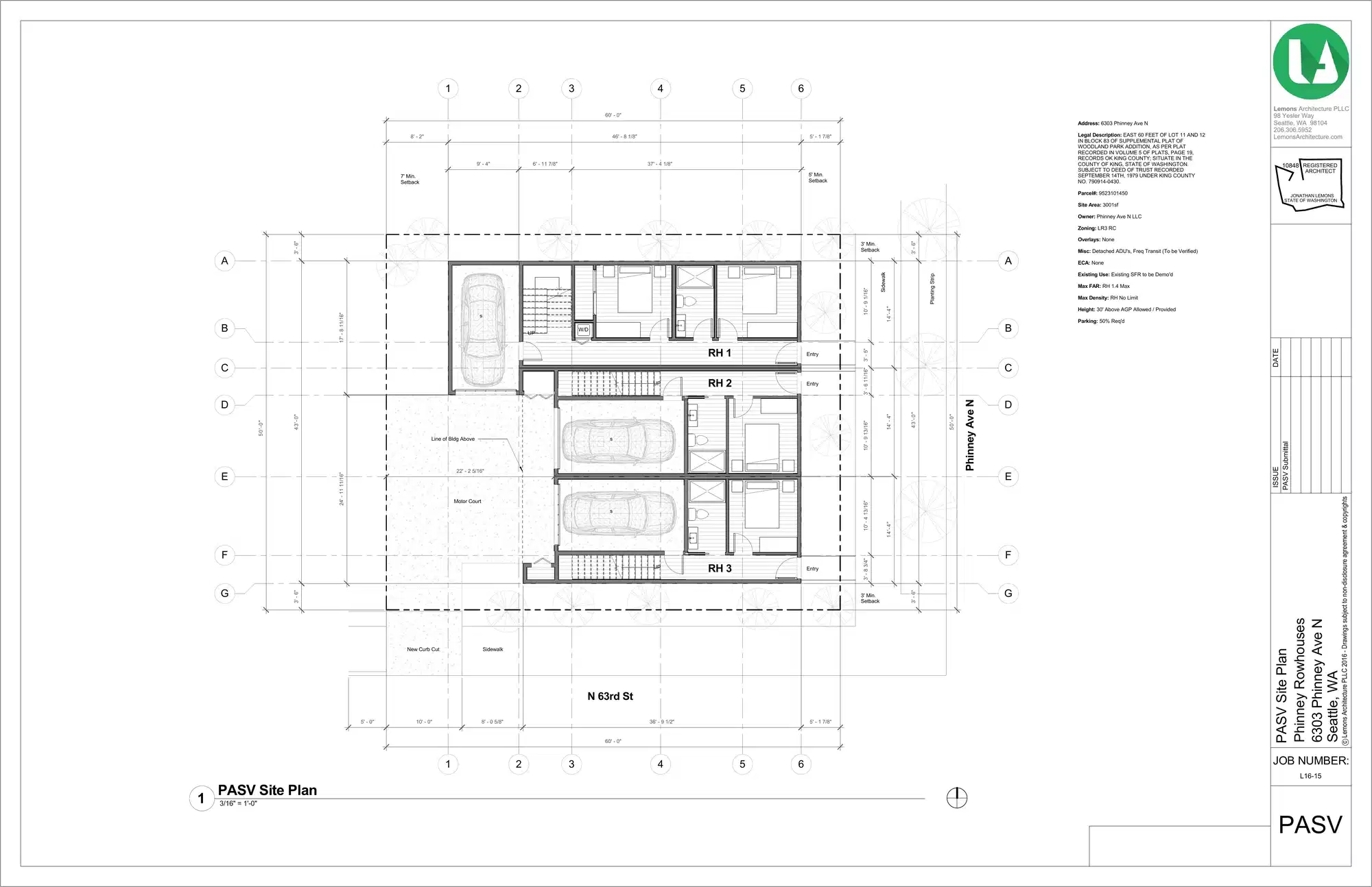 Site plan for 6303 Phinney Ave N