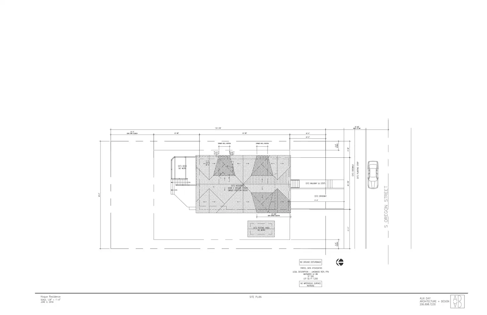 Site plan for 5008 S Oregon St