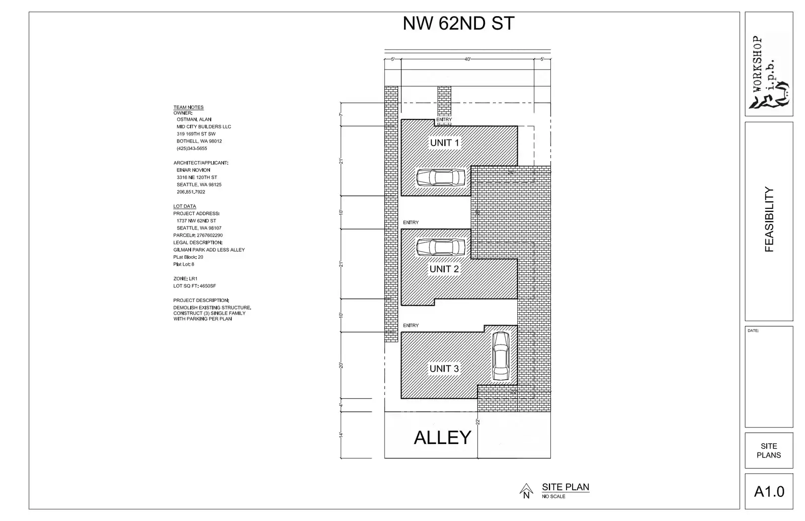 Site plan for 1735 NW 62nd St