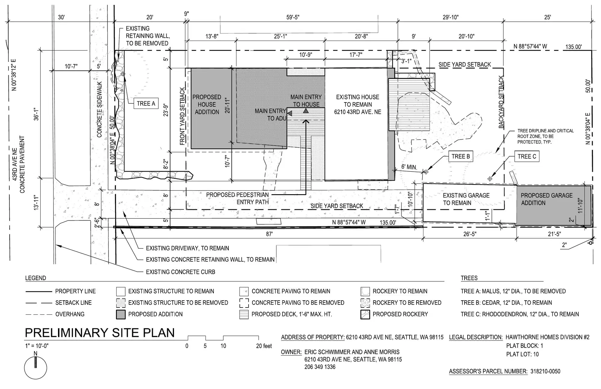 Site plan for 6210 43rd Ave NE