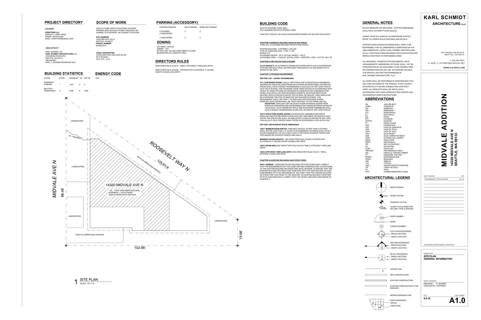 Site plan for 14320 Midvale Ave N