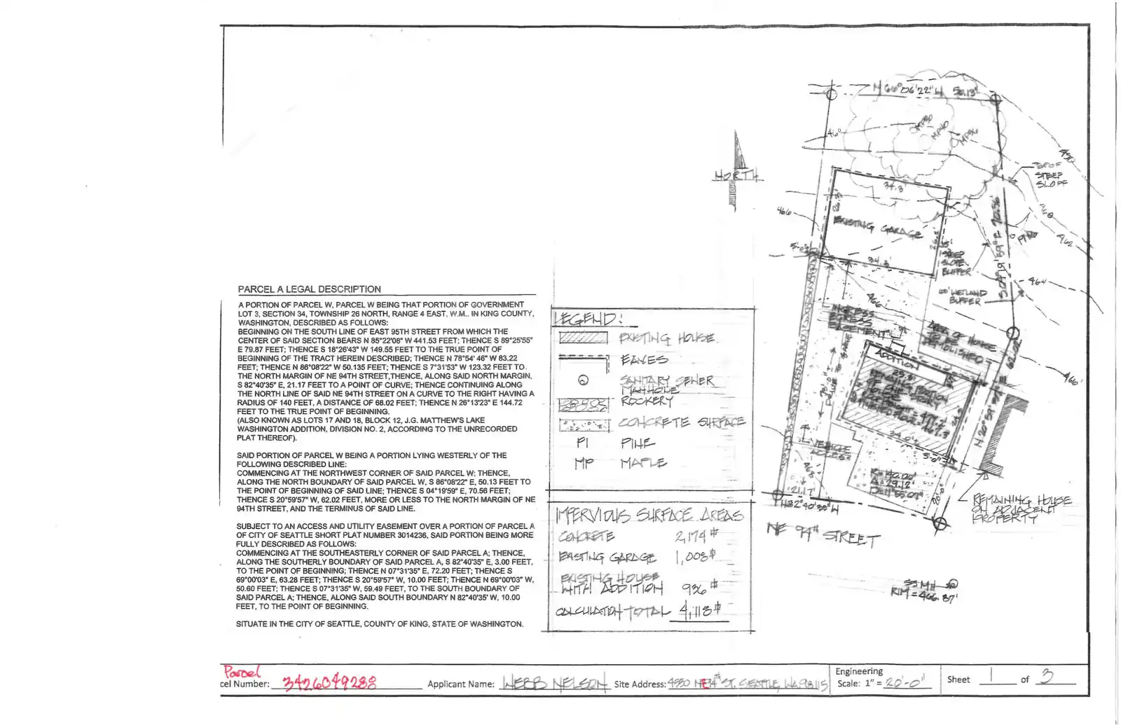 Site plan for 4530 NE 94th St