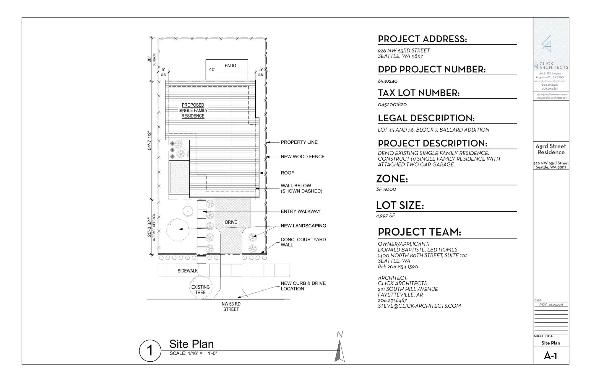 Site plan for 926 NW 63rd St