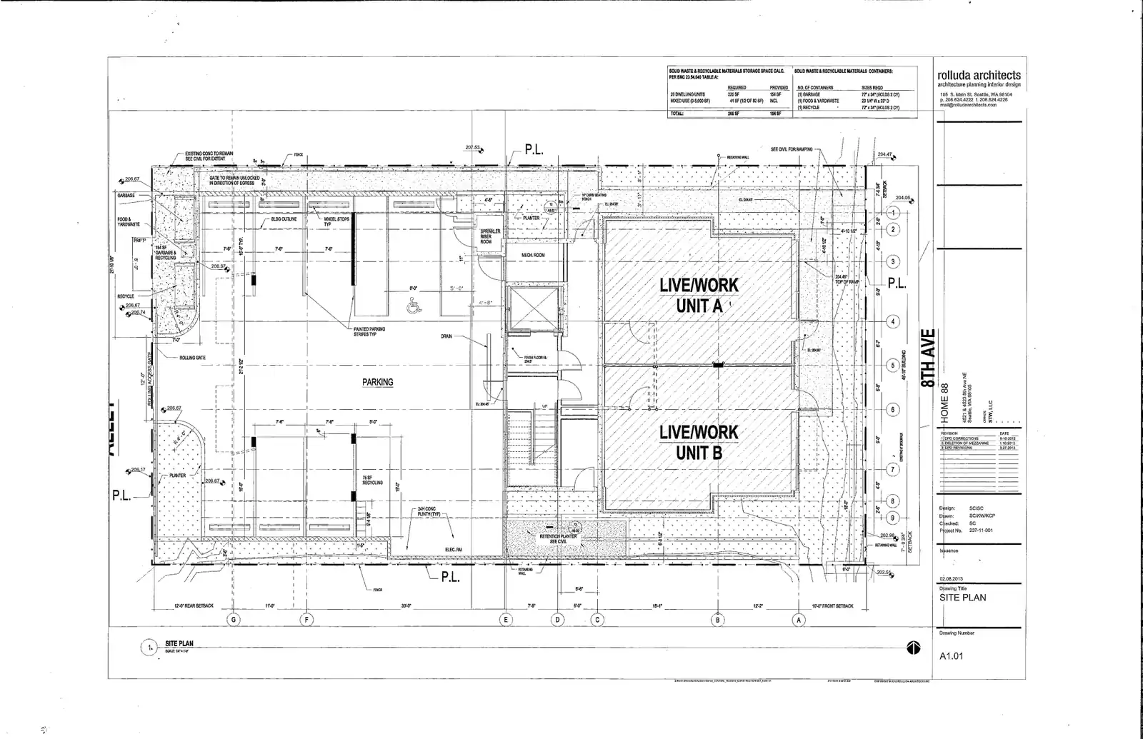 Site plan for 4521 8th Ave NE