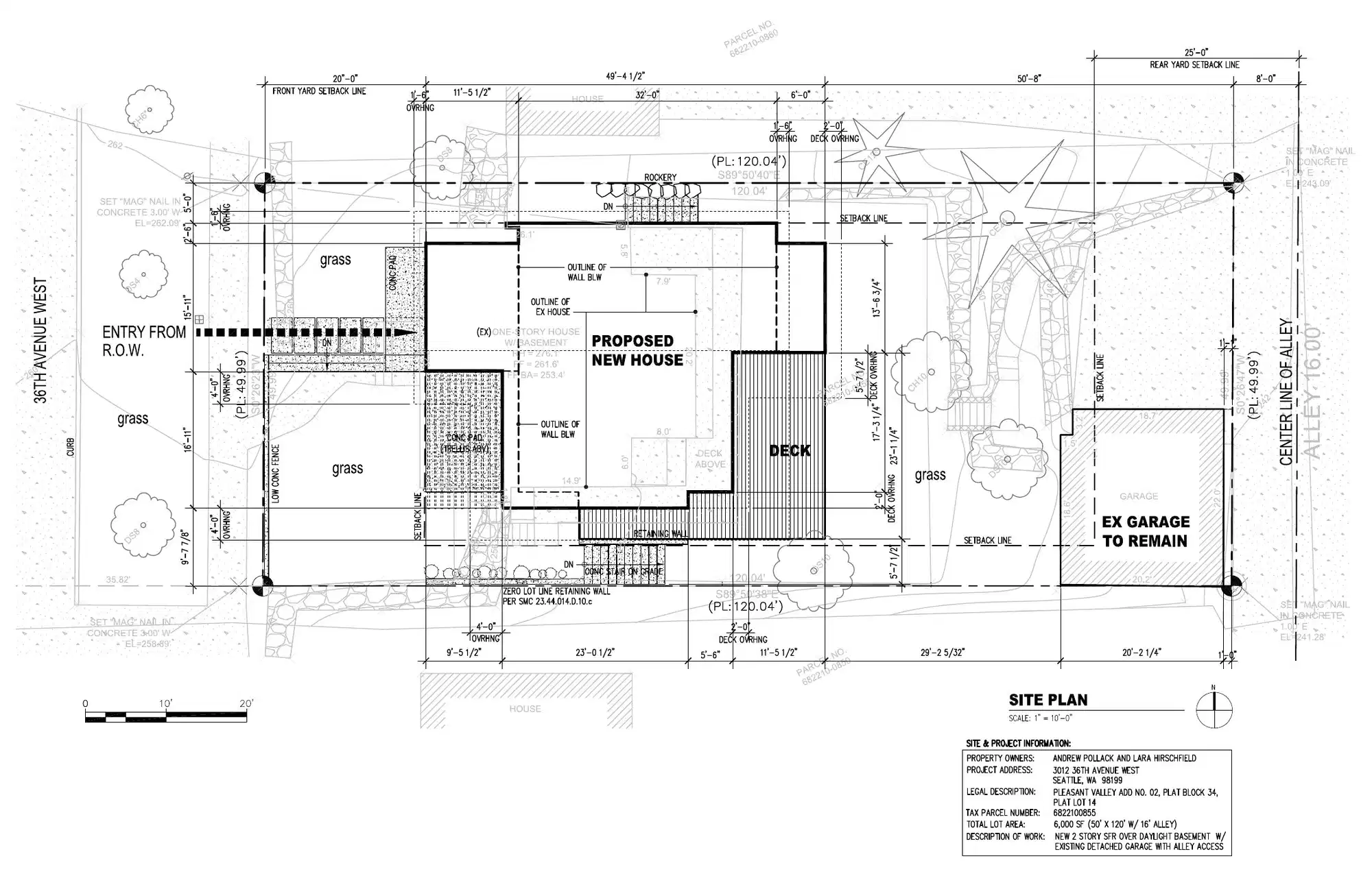 Site plan for 3012 36th Ave W