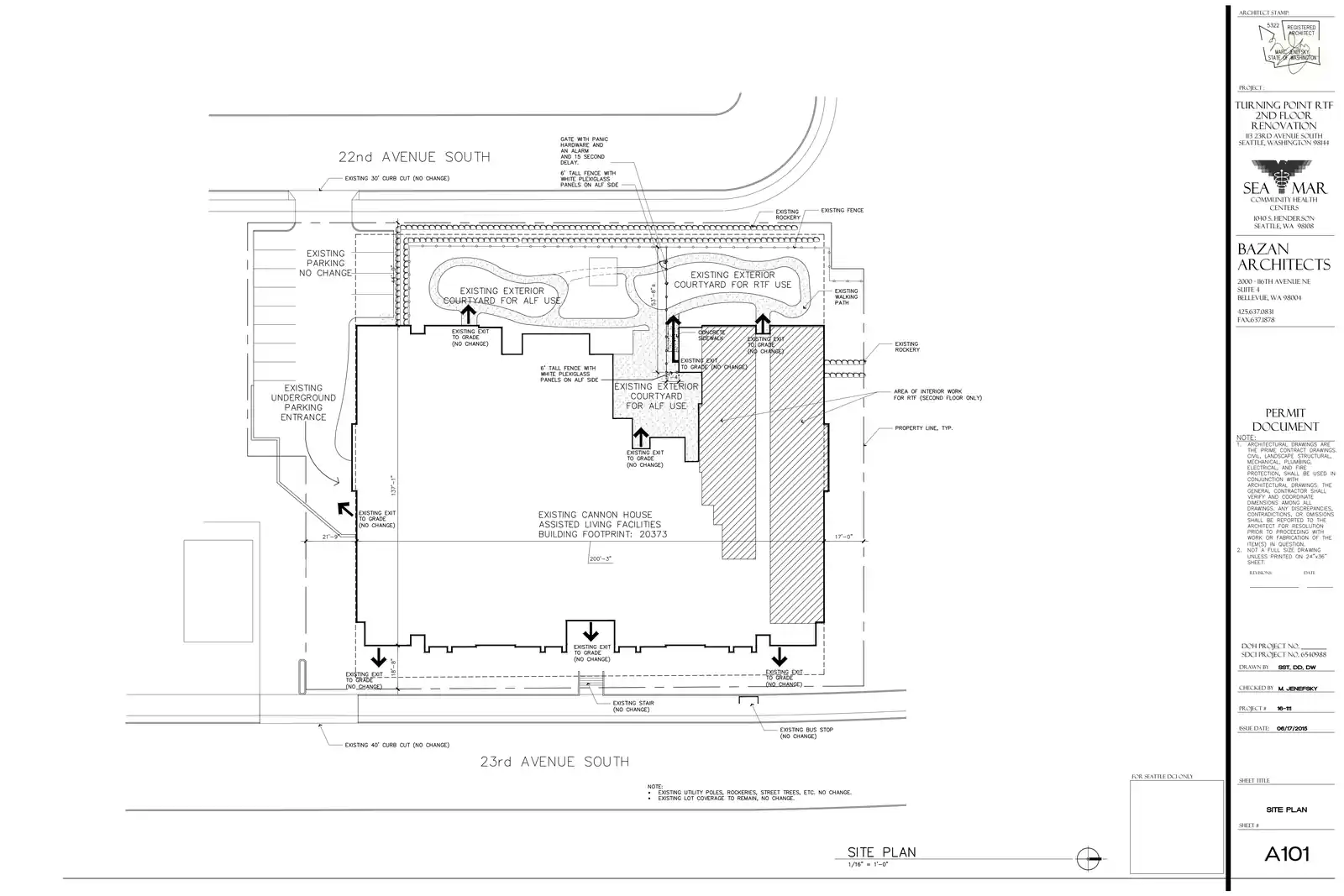 Site plan for 113 23rd Ave S