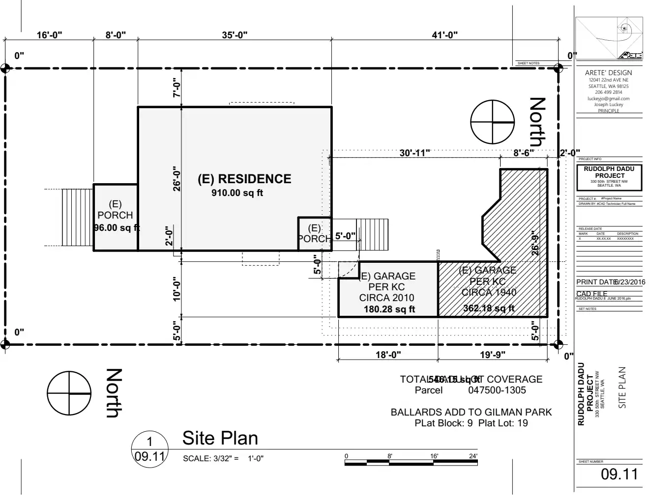 Site plan for 330 NW 50th St