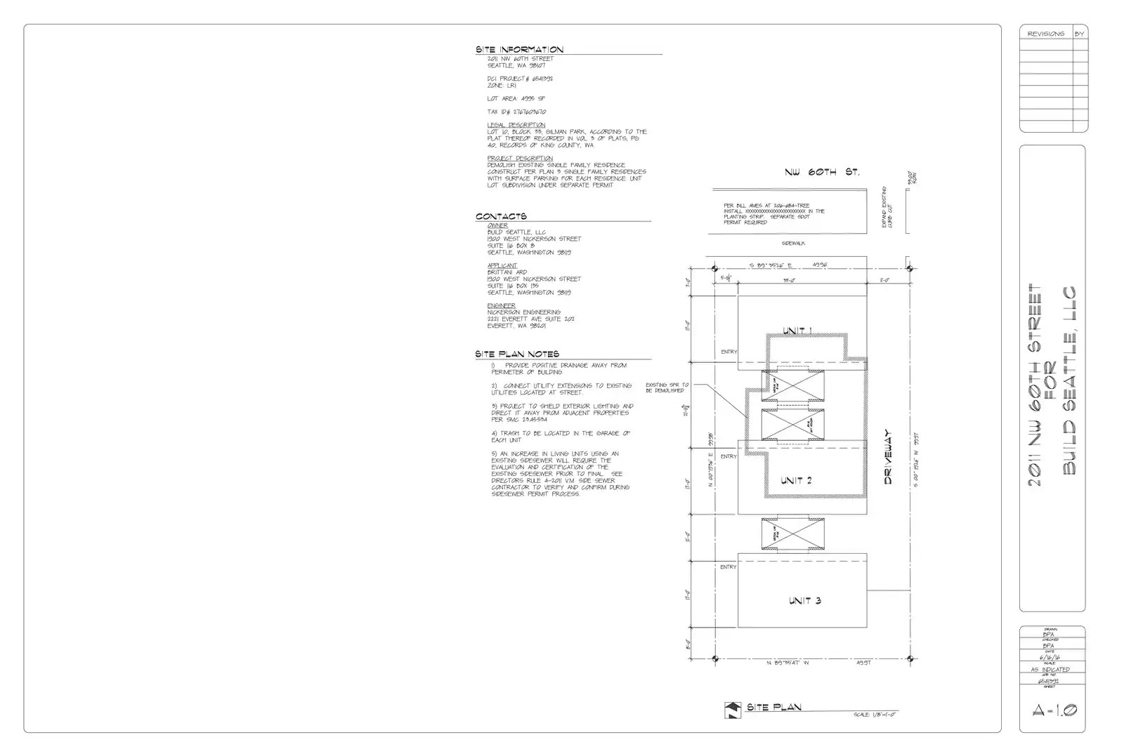 Site plan for 2009 NW 60th St