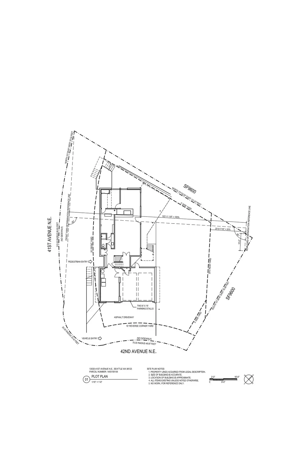 Site plan for 13558 41st Ave NE