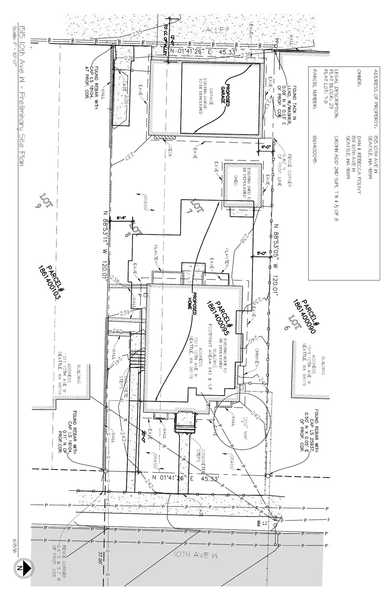 Site plan for 1515 10th Ave W