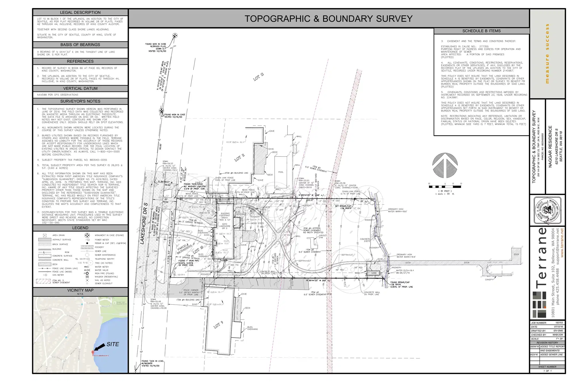 Site plan for 6210 Lake Shore Dr S