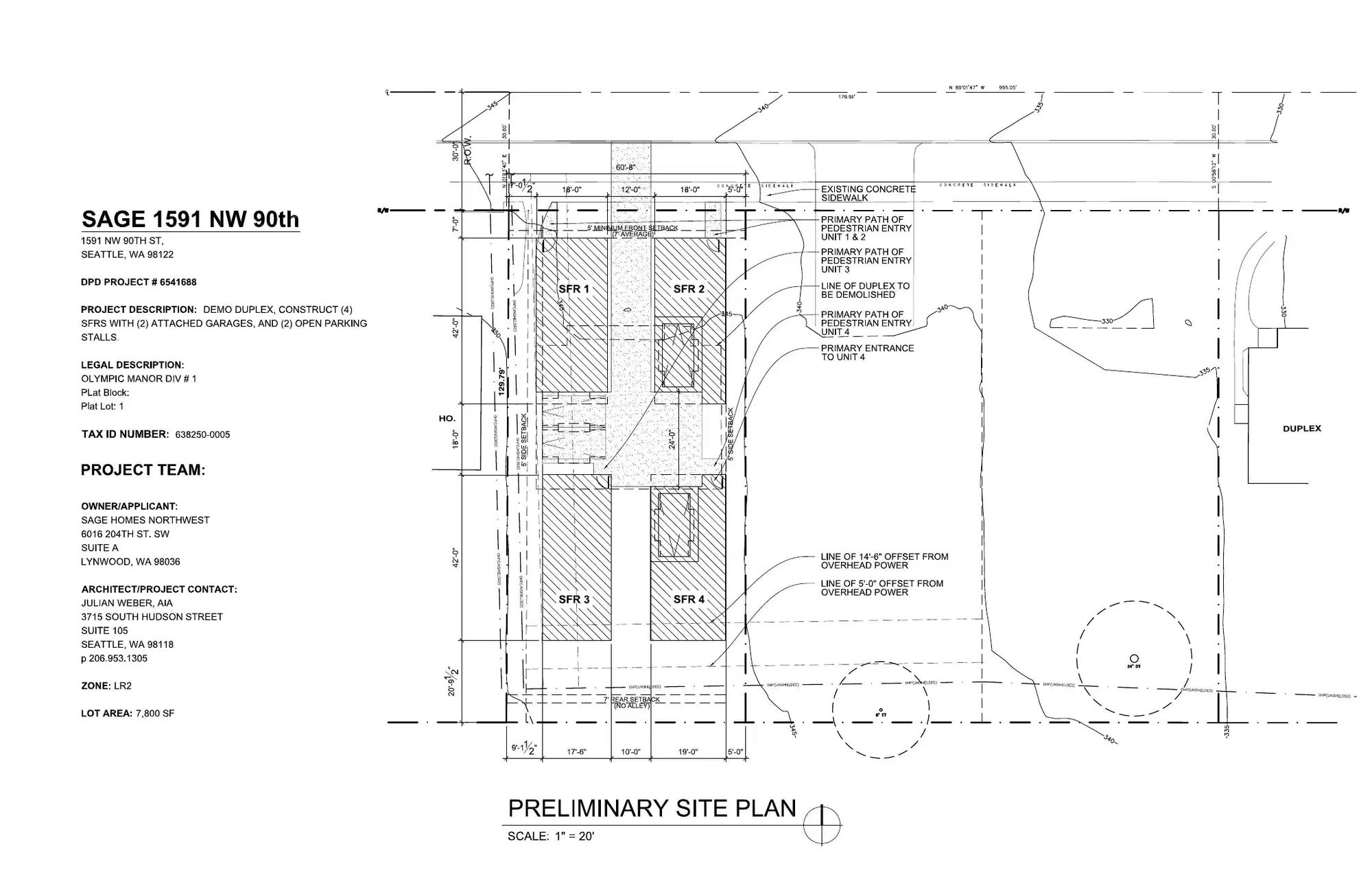 Site plan for 1593 NW 90th St