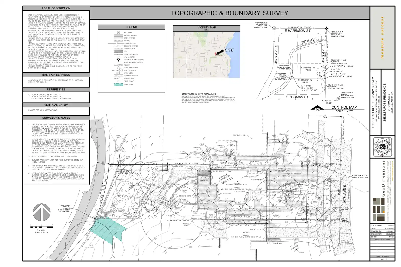 Site plan for 311 36th Ave E