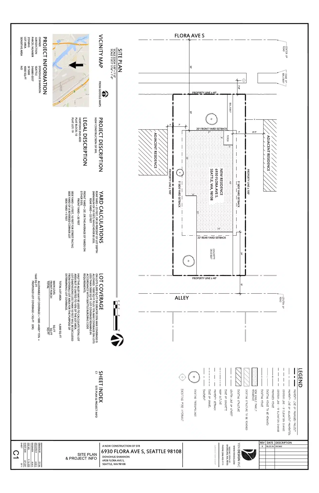 Site plan for 6930 Flora Ave S