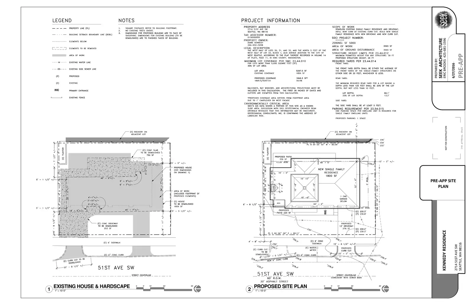Site plan for 2714 51st Ave SW