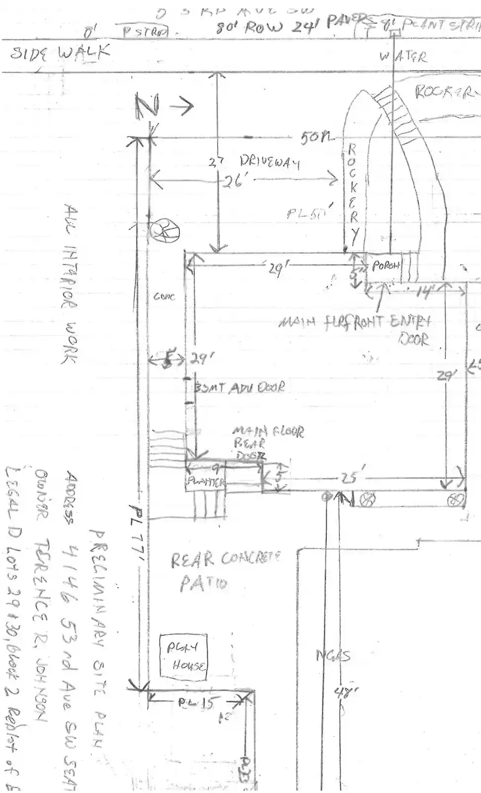 Site plan for 4146 53rd Ave SW