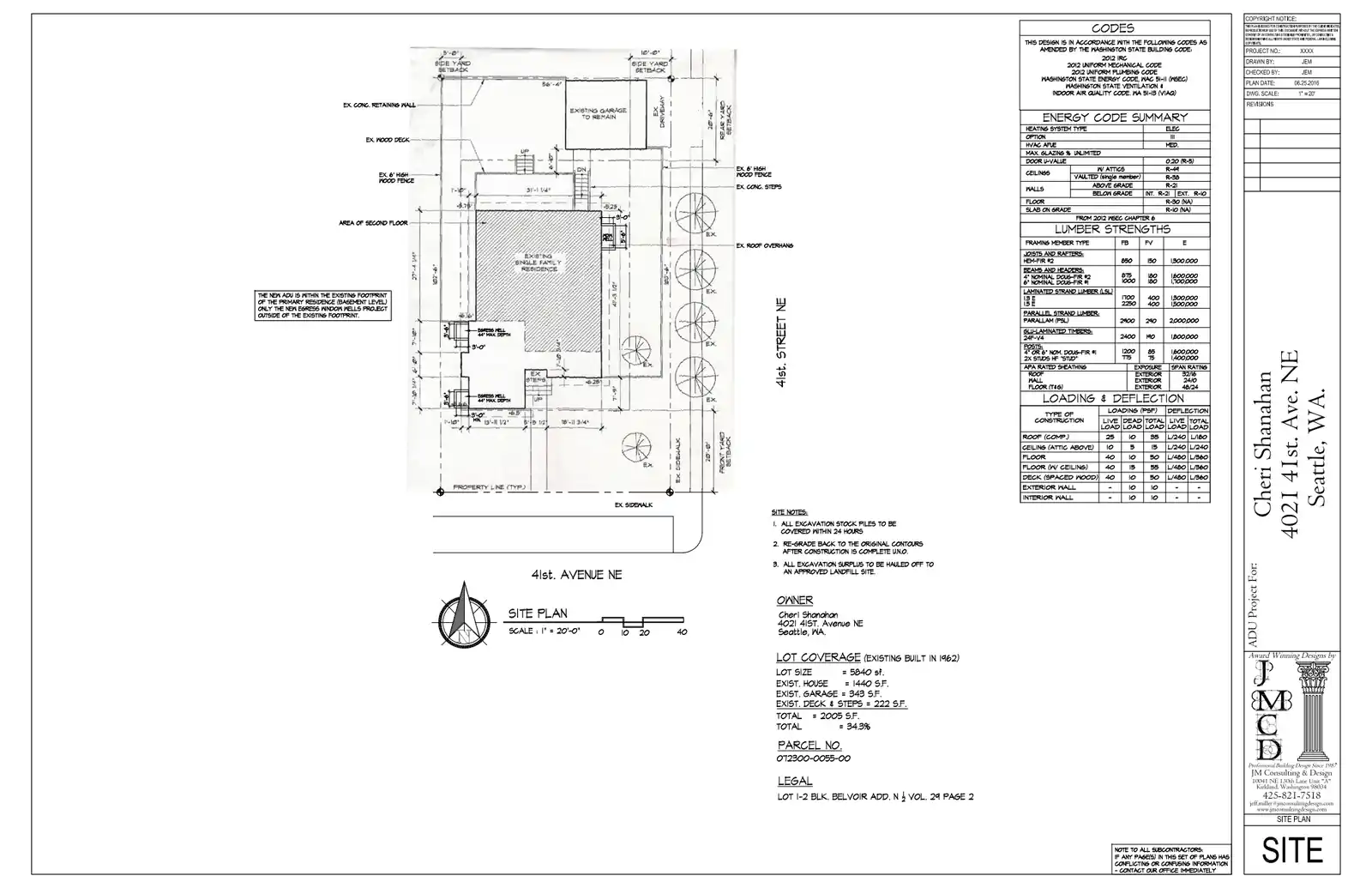 Site plan for 4021 41st Ave NE