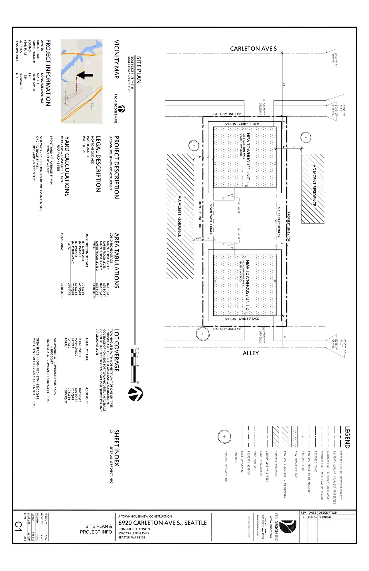 Site plan for 6920 Carleton Ave S