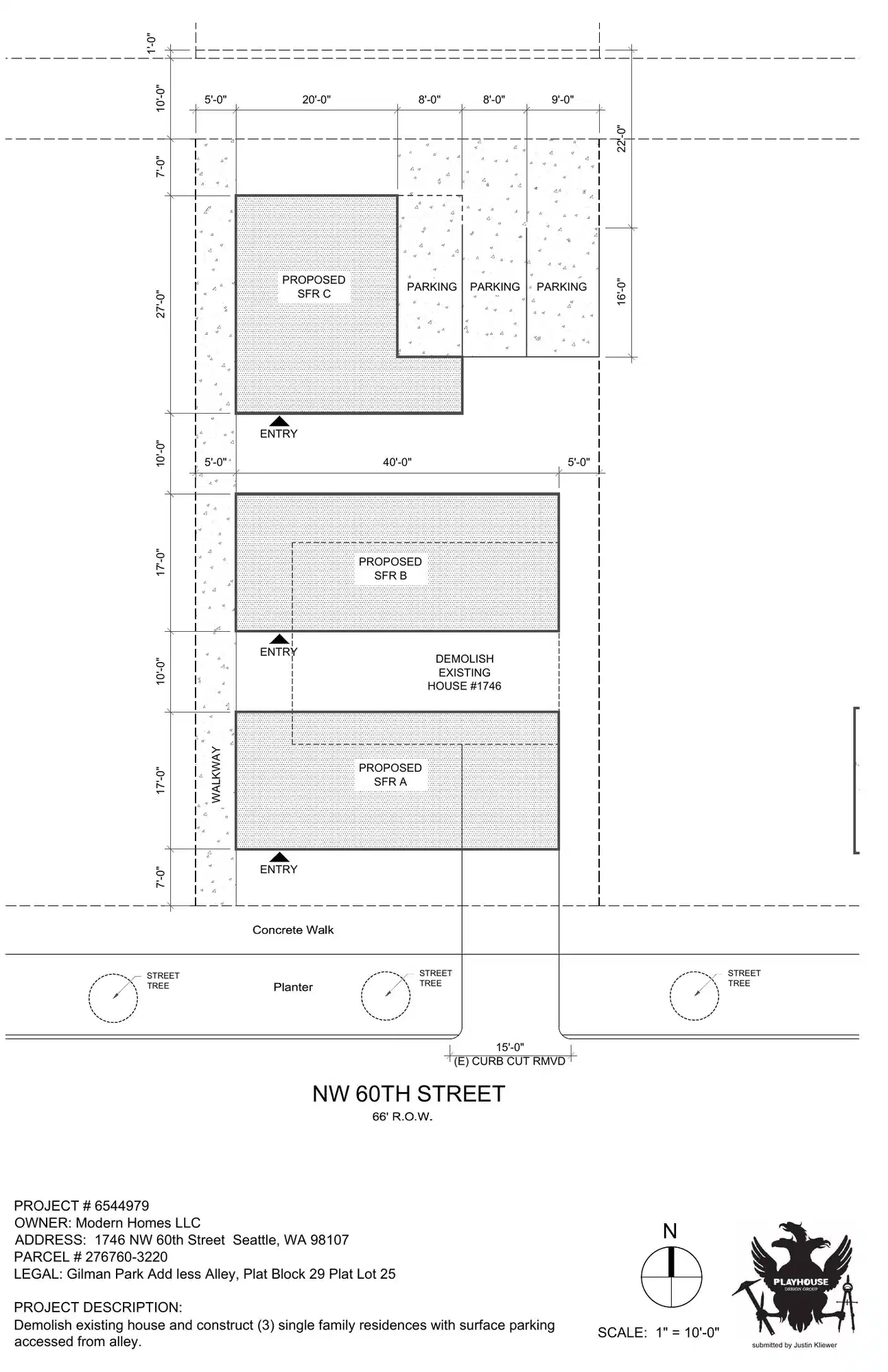 Site plan for 1746 NW 60th St