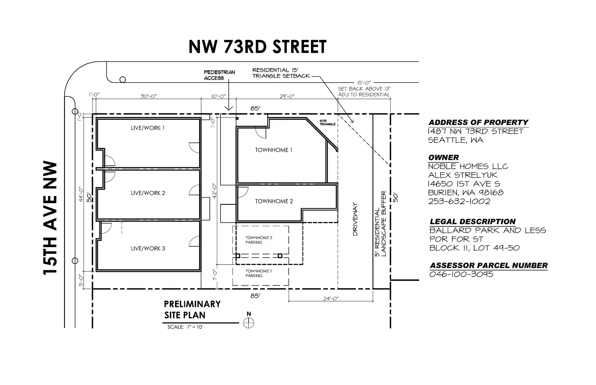 Site plan for 7058 15th Ave NW
