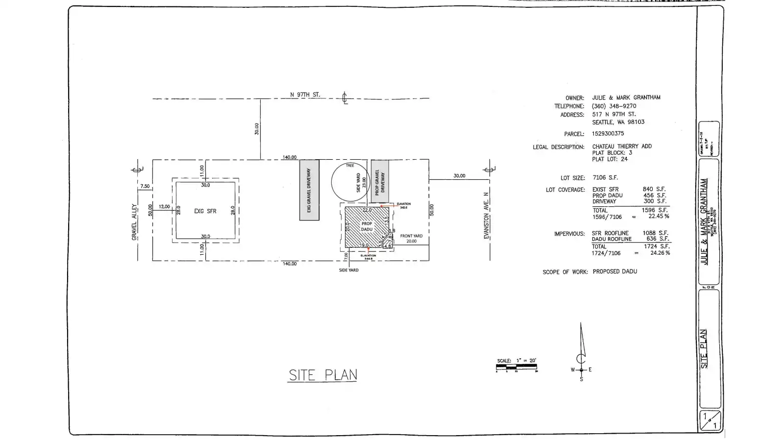 Site plan for 517 N 97th St
