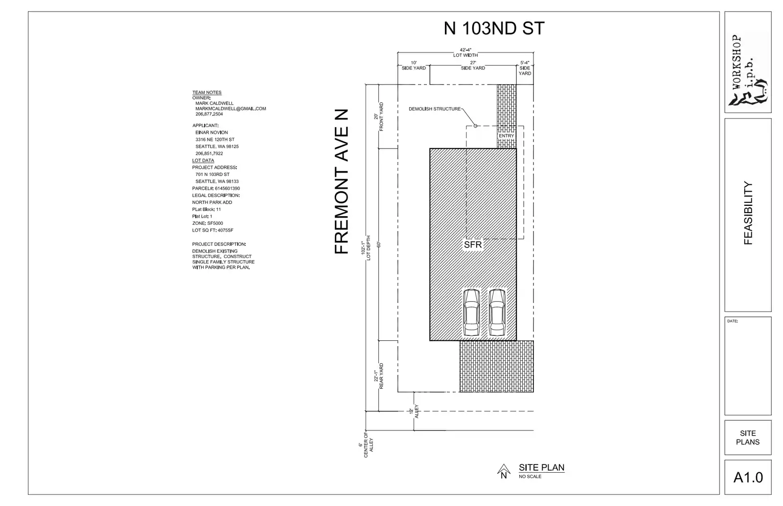 Site plan for 701 N 103rd St