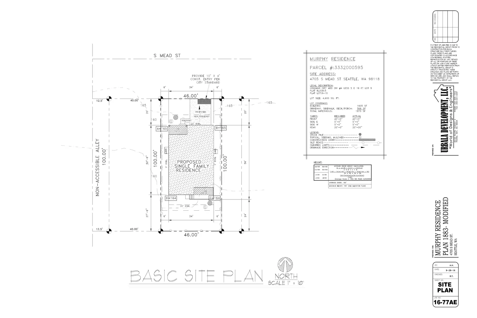 Site plan for 4705 S Mead St