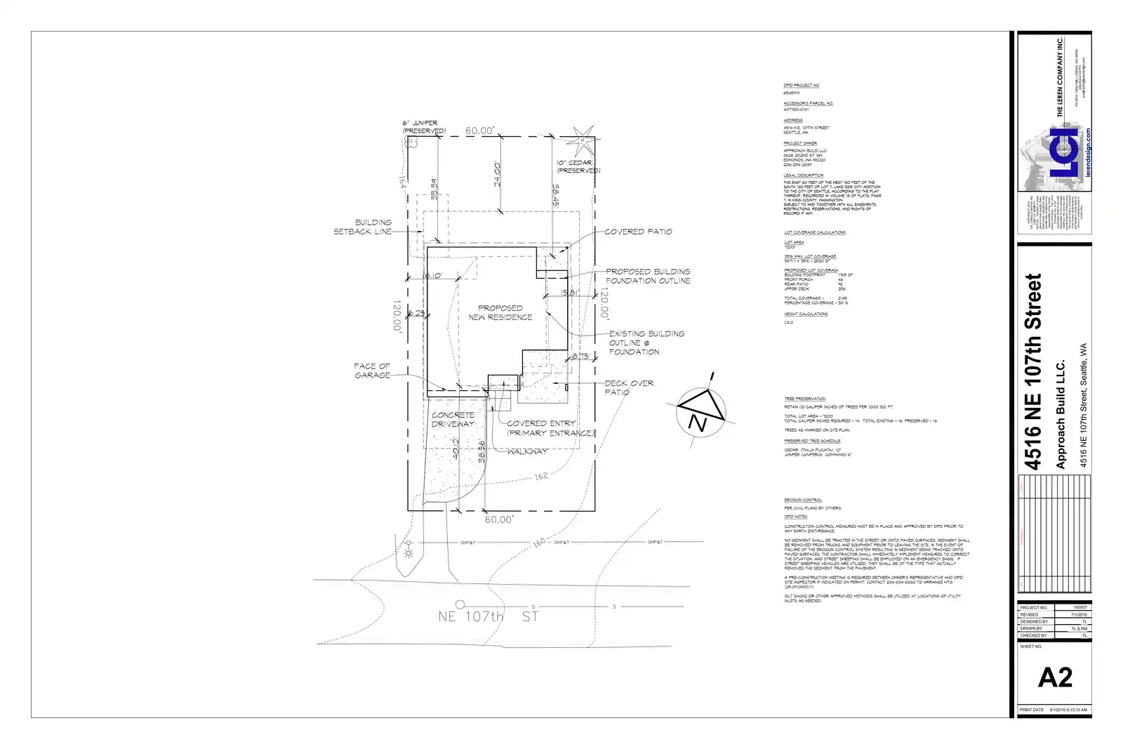 Site plan for 4516 NE 107th St