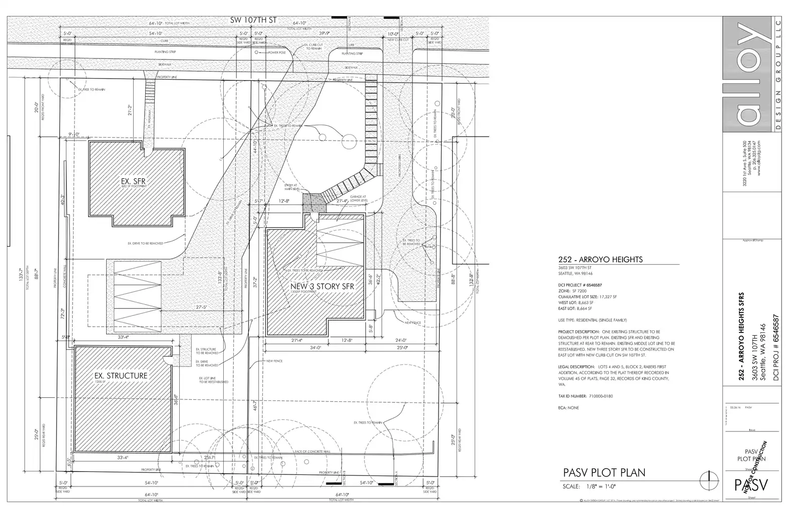 Site plan for 3603 SW 107th St