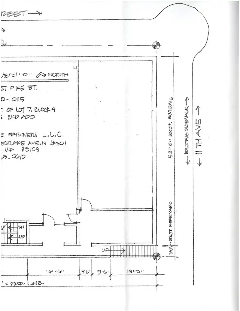 Site plan for 1019 E Pike St
