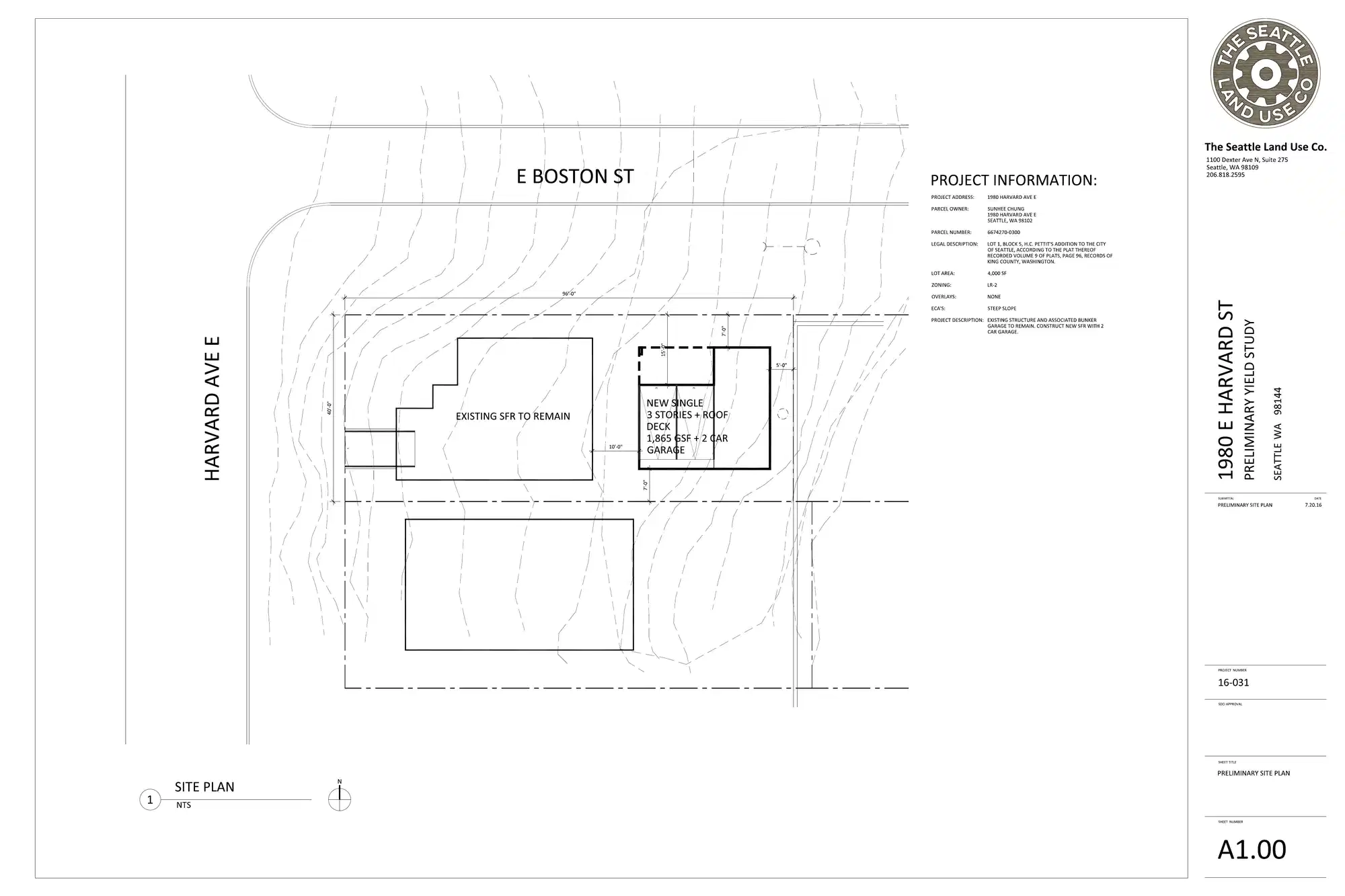 Site plan for 811 E Boston St