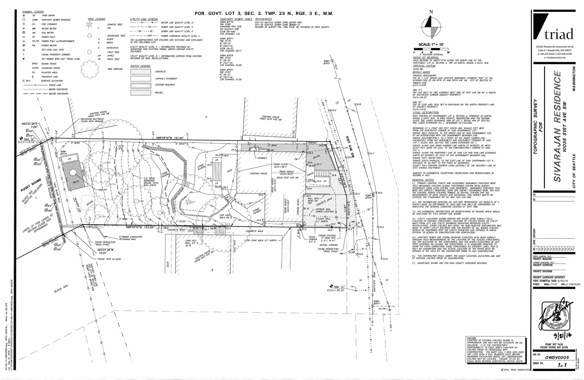 Site plan for 10035 51st Ave SW