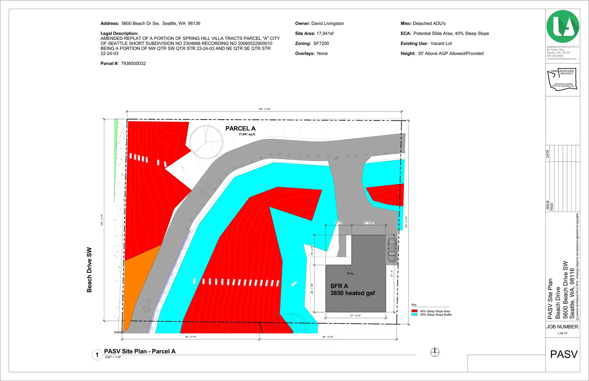 Site plan for 5600 Beach Dr SW