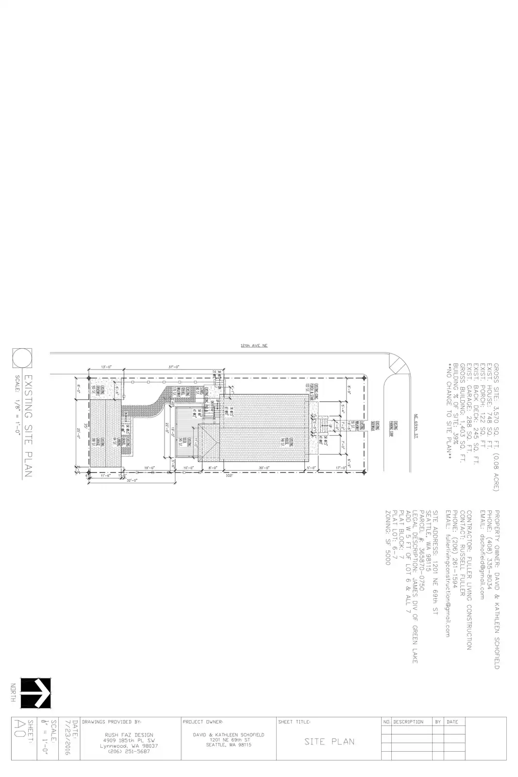 Site plan for 1201 NE 69th St
