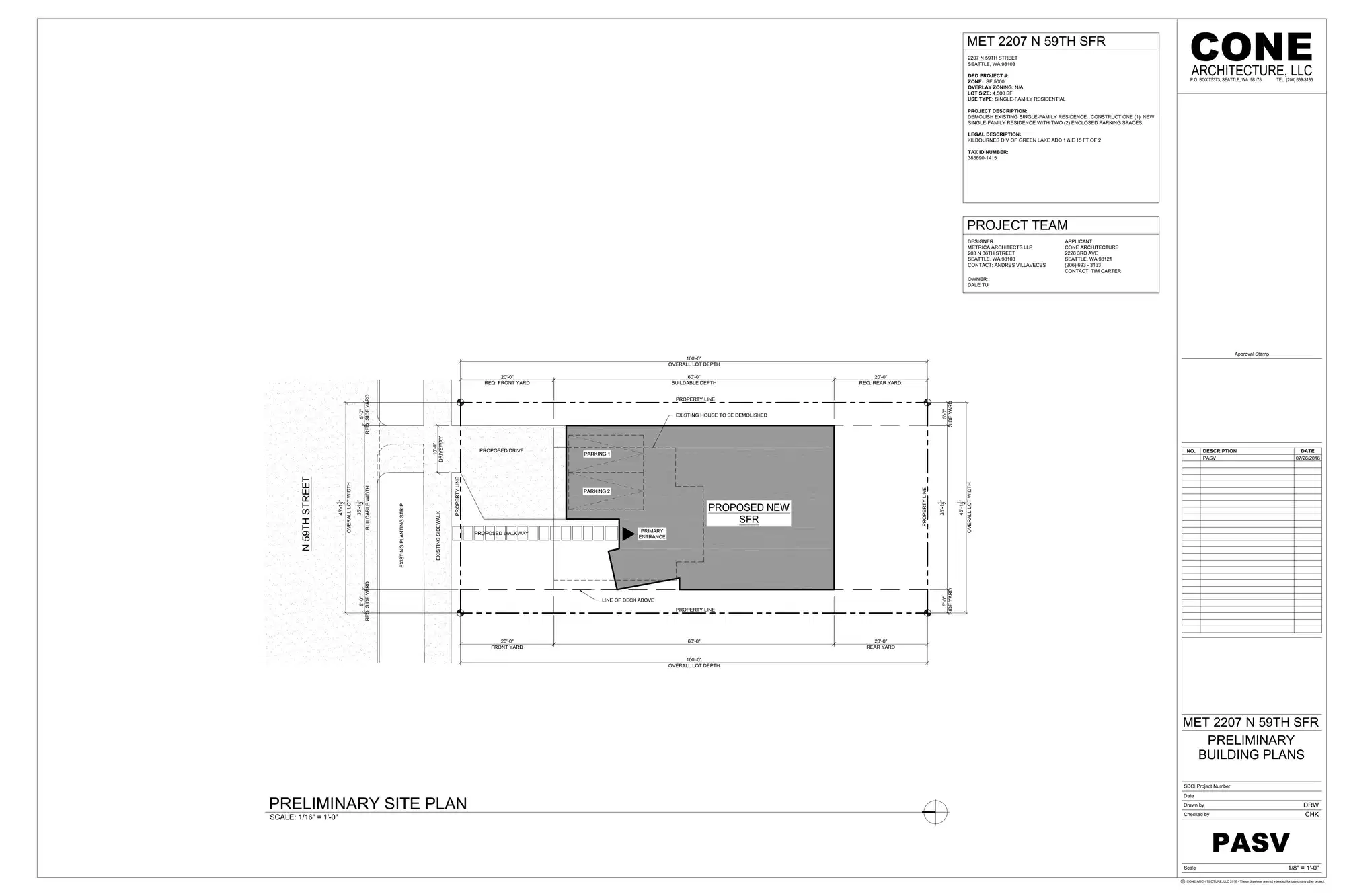 Site plan for 2207 N 59th St