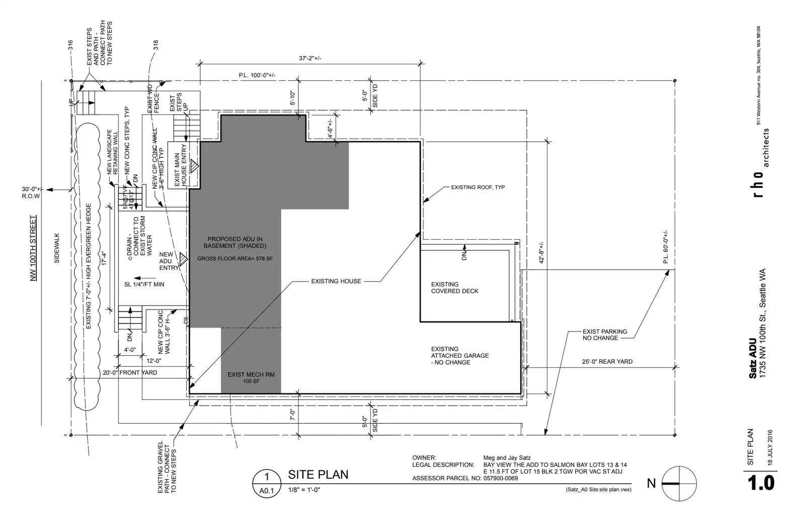 Site plan for 1735 NW 100th St