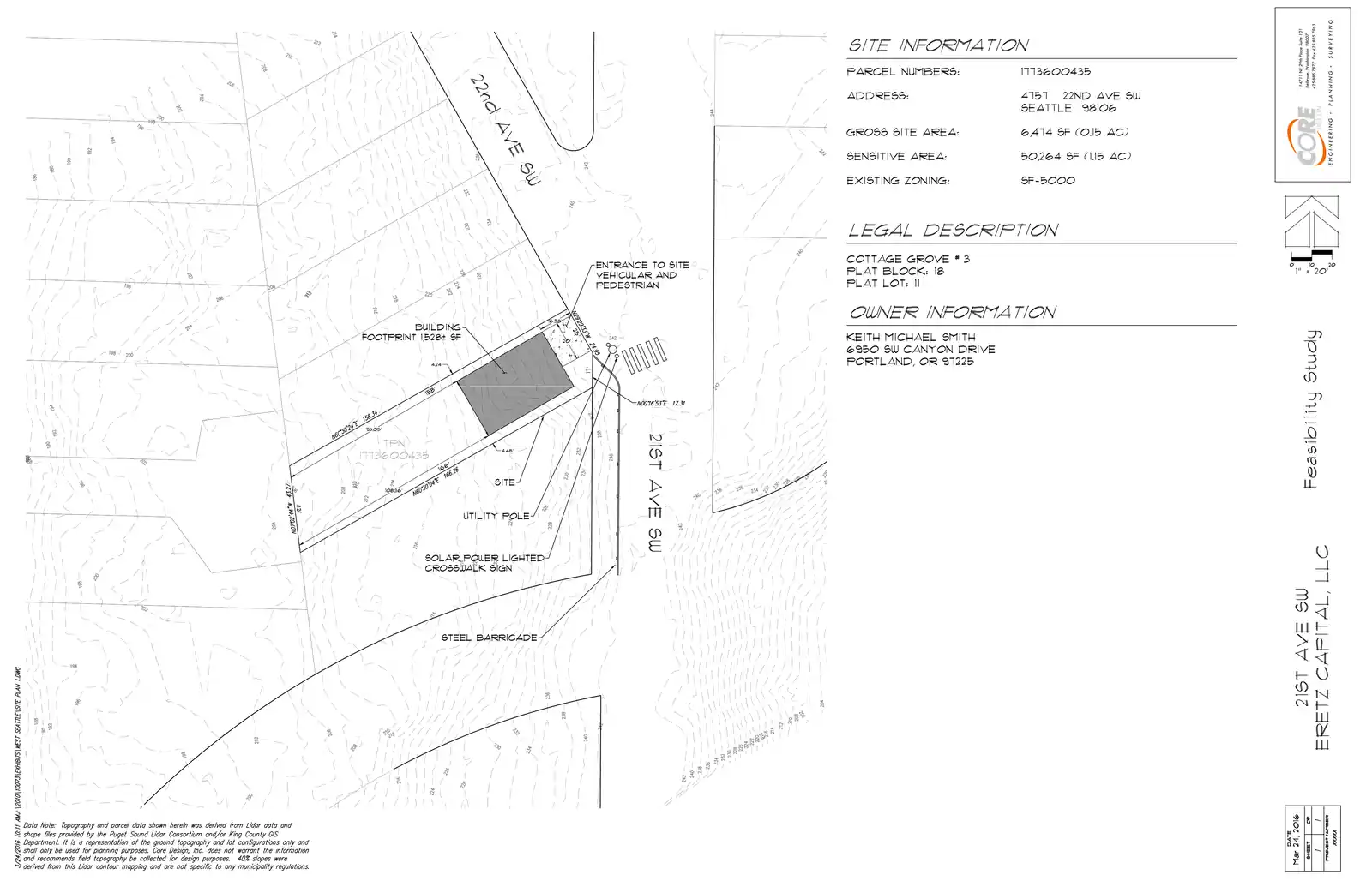Site plan for 4757 22nd Ave SW