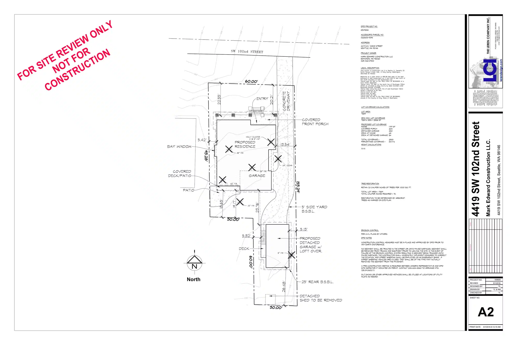 Site plan for 4419 SW 102nd St
