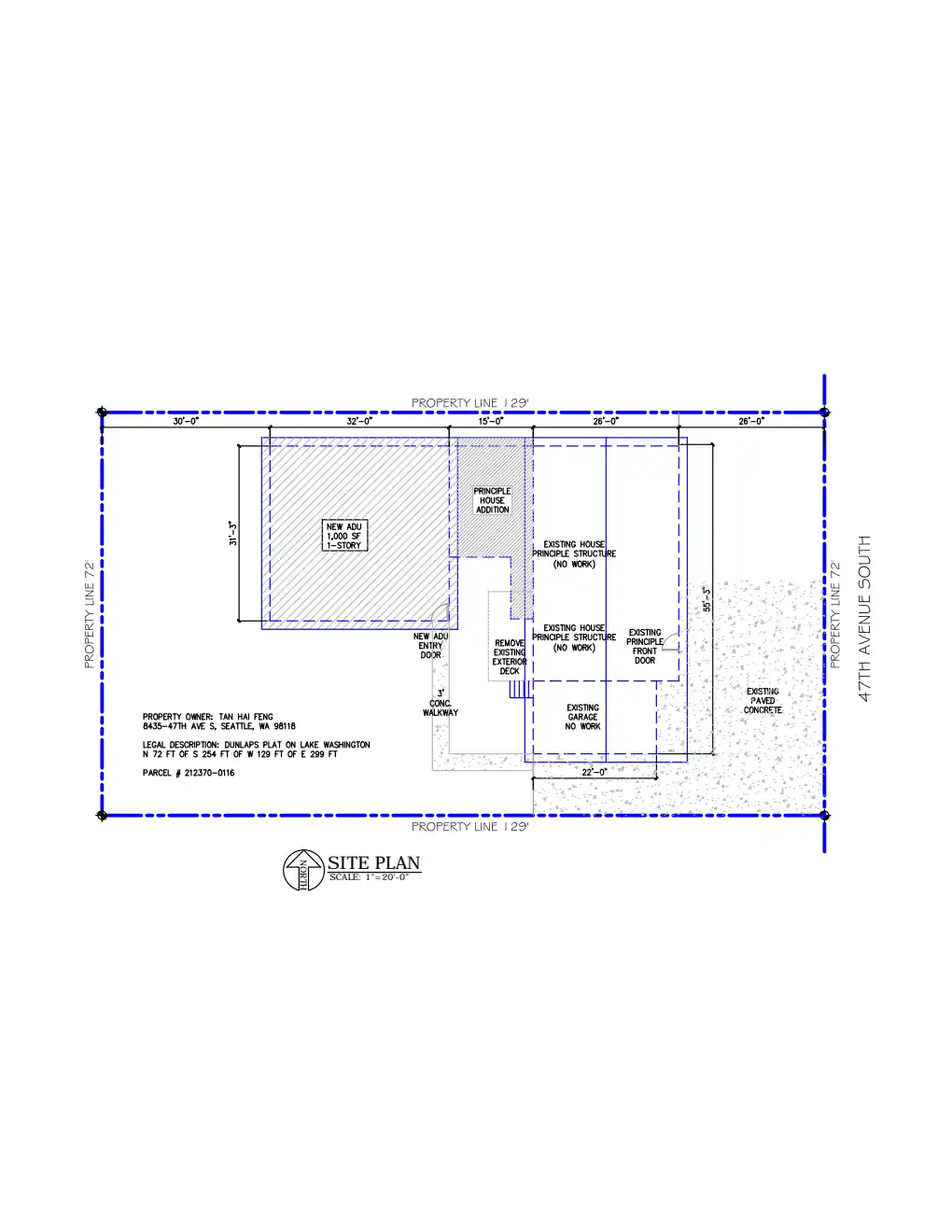 Site plan for 8435 47th Ave S