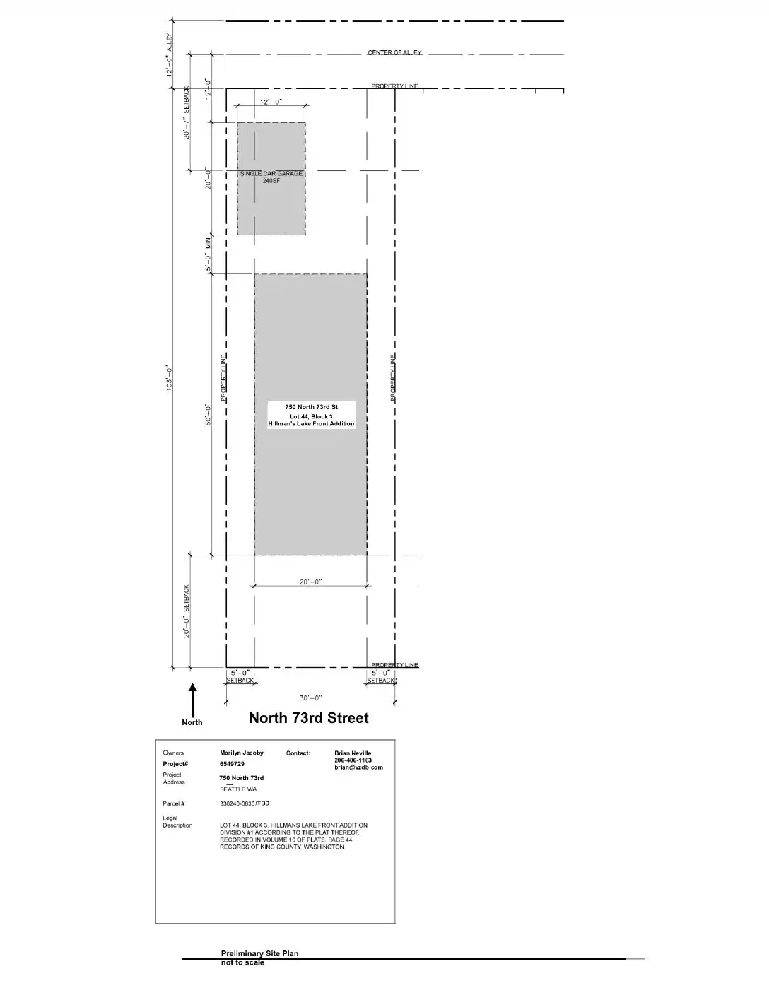 Site plan for 750 N 73rd St